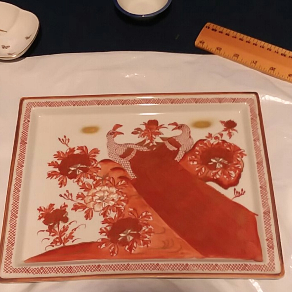 Peacock Flower Platter